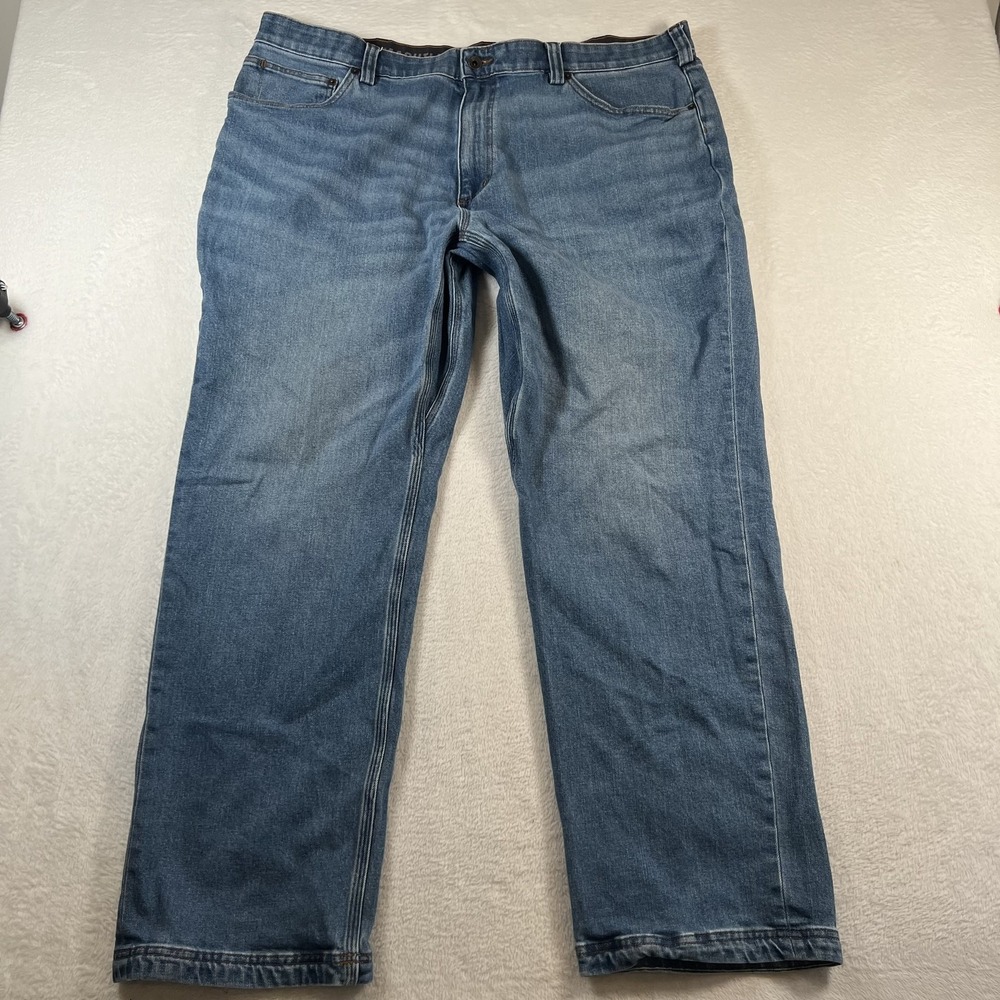 Duluth Trading ArmaChillo Jeans Mens 42x32 Blue Relaxed Fit Straight Med Wash